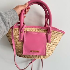 Jacquemus Le Petit Panier Wicker Tote in Pink - great condition!